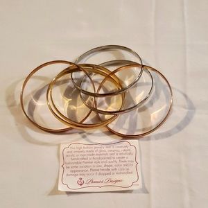 Gold and Silver Bangle Set